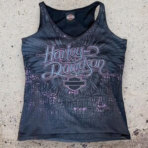 Harley-davidson Women's Purple and Black Vest
